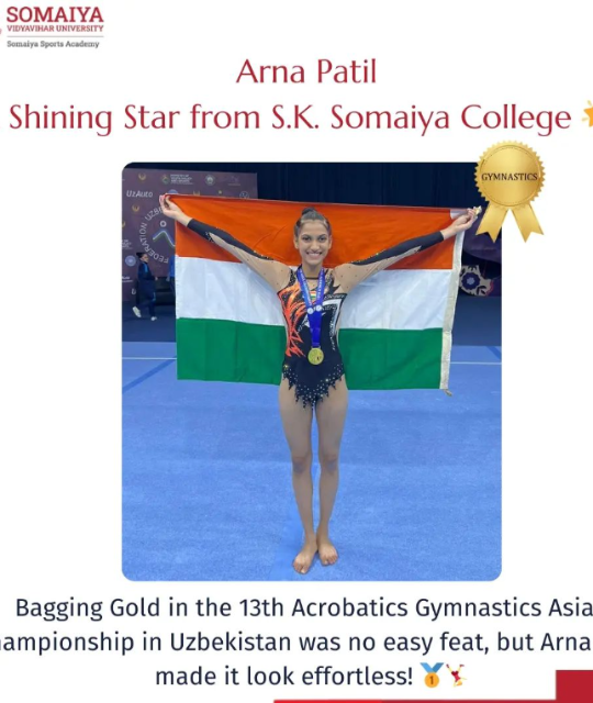 2023-10-22 12:00:00  Congratulations to our talented student, Arna Patil, for clinching the gold medal in the 13th Acrobatics Gymnastics Asian Championship in Uzbekistan! 