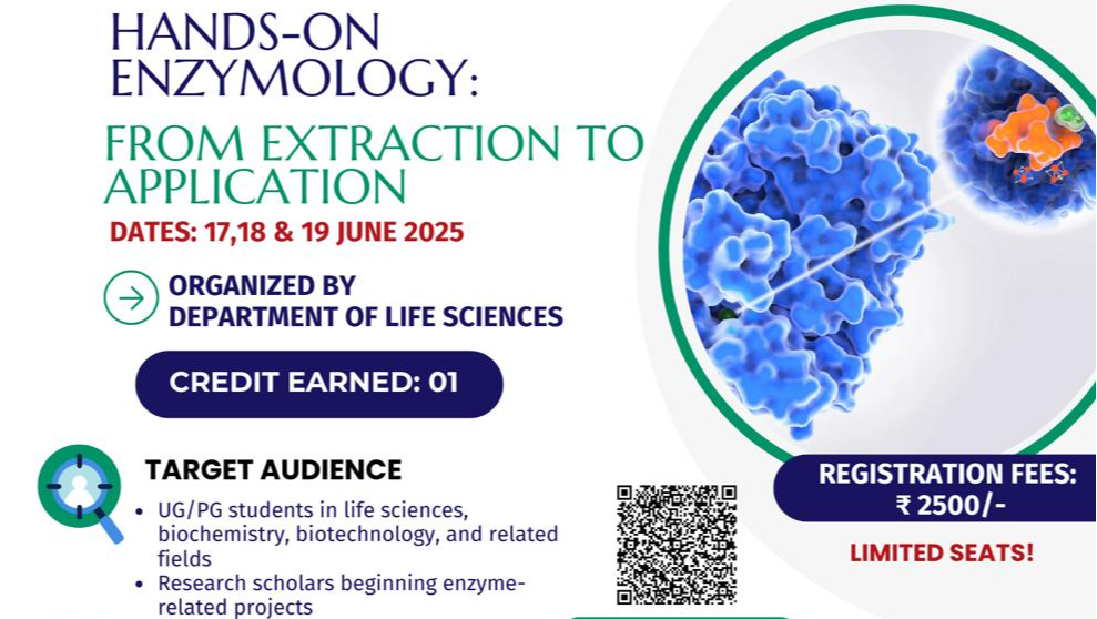 2025-06-17 10:00:00 Somaiya School of Basic and Applied Sciences Hands-on Workshop on Enzymology : From Extraction to Application