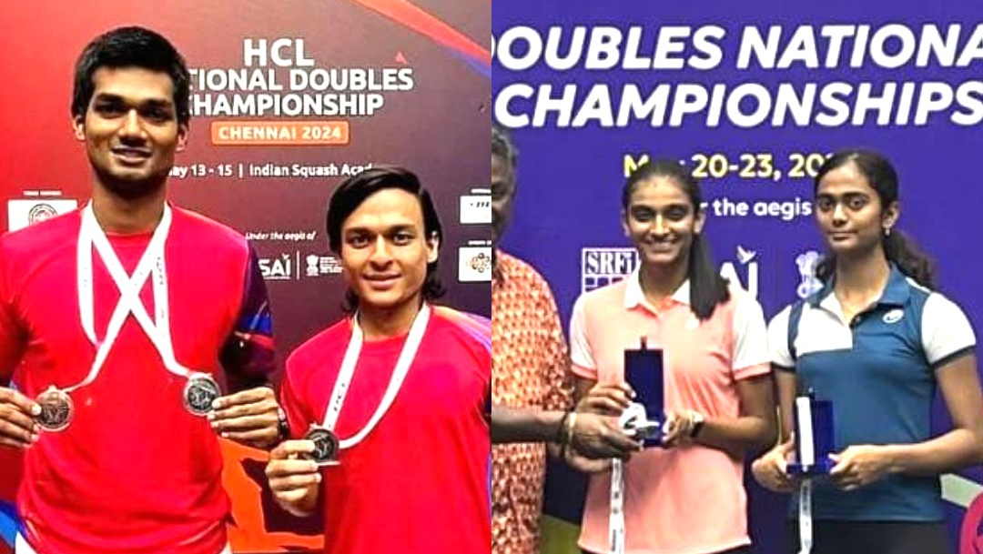 2025-05-23 10:23:00  Bronze Medal Success for Rahul, Suraj, Nirupama and Shameena at HCL Squash Doubles Championship