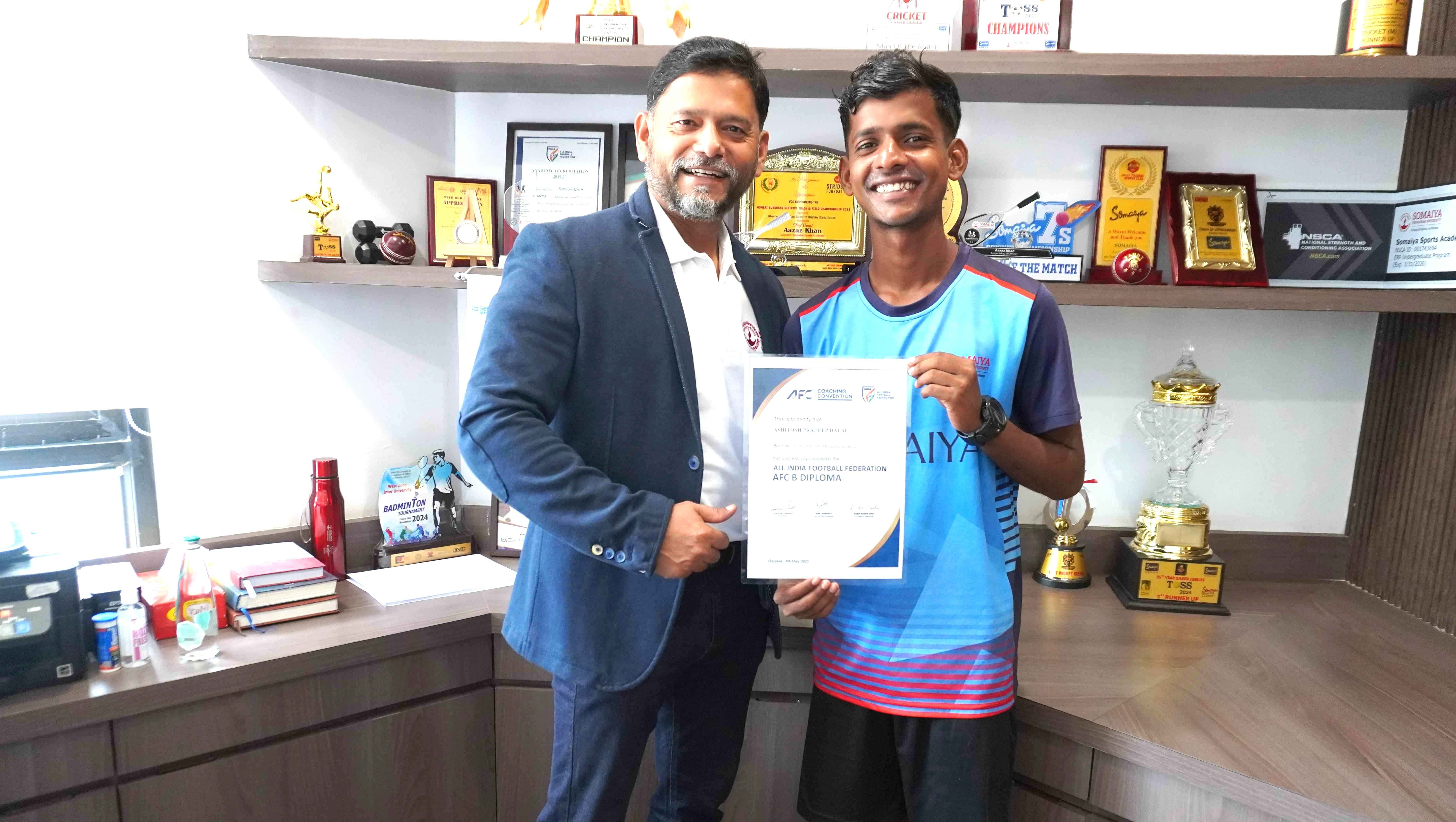 2025-05-30 16:26:00  Mr Ashitosh Dalai Earns Prestigious AIFF AFC B Diploma