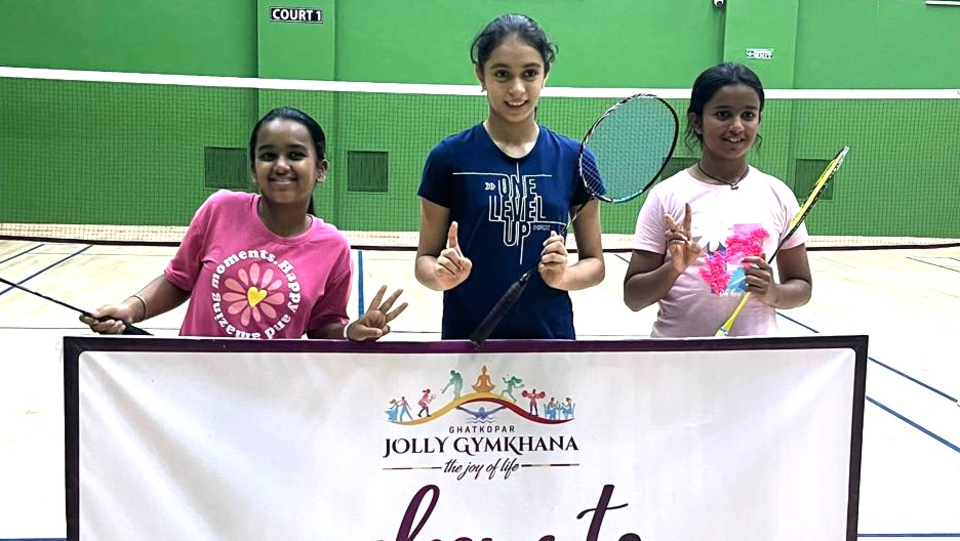 2025-07-13 08:54:00 Somaiya Sports Academy Rhysha Patel Clinches Gold at Jolly Gymkhana Badminton Tournament