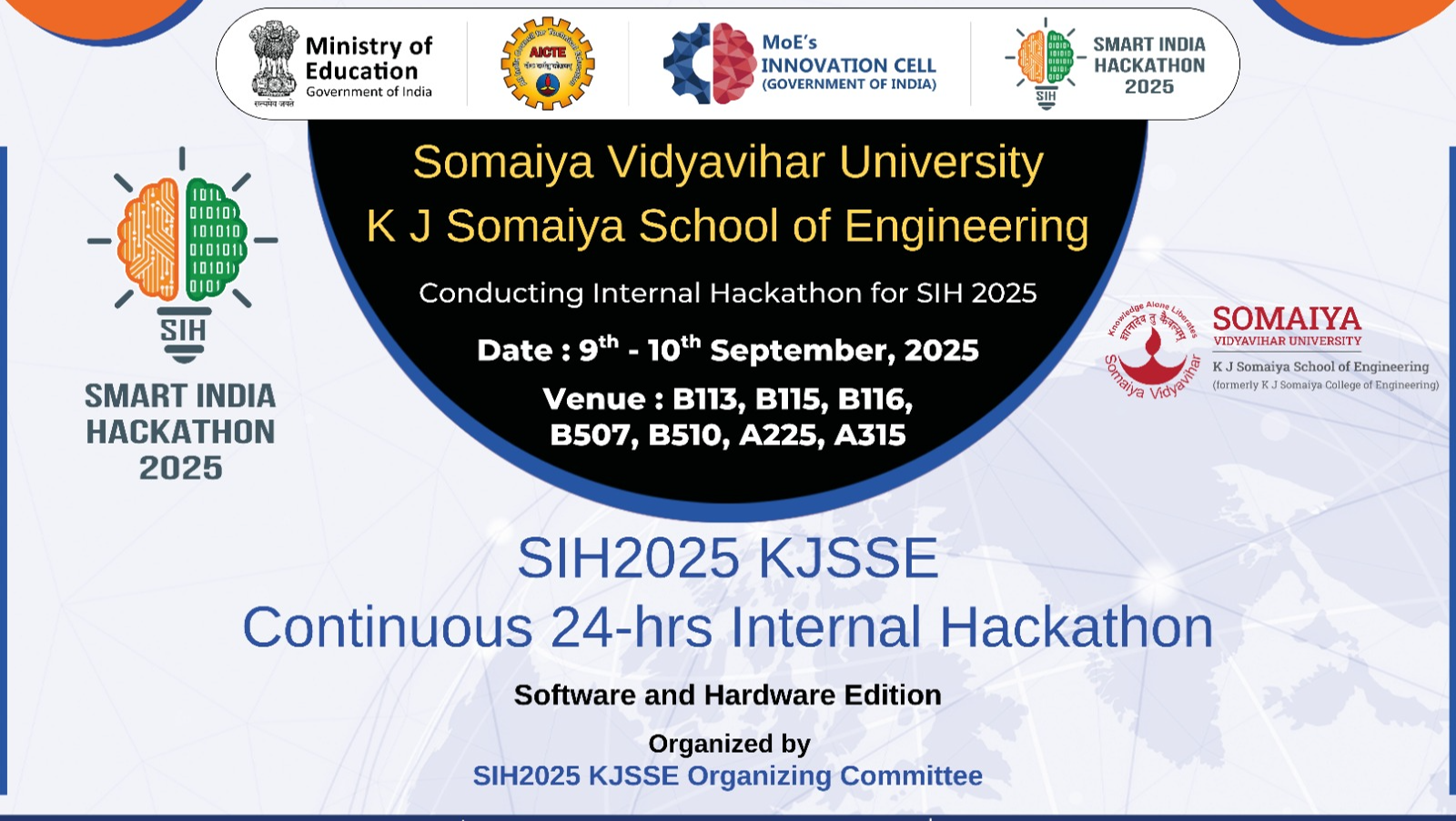 2025-09-09 09:00:00 K J Somaiya School of Engineering KJSSE Internal Hackathon for SIH2025
