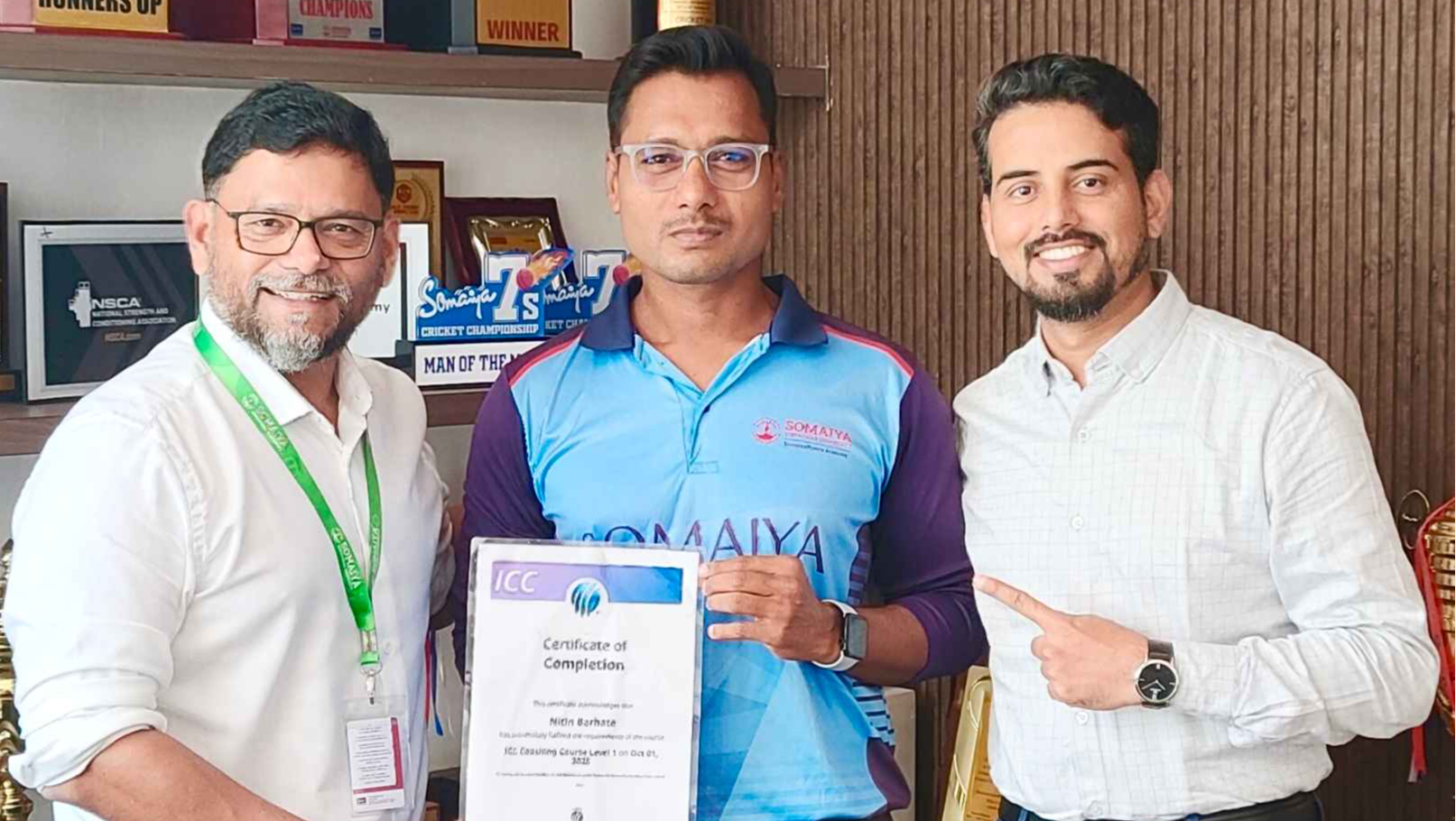 2025-10-28 09:24:00  Mr Nitin Barhate Achieves ICC Level 1 Coaching Certification