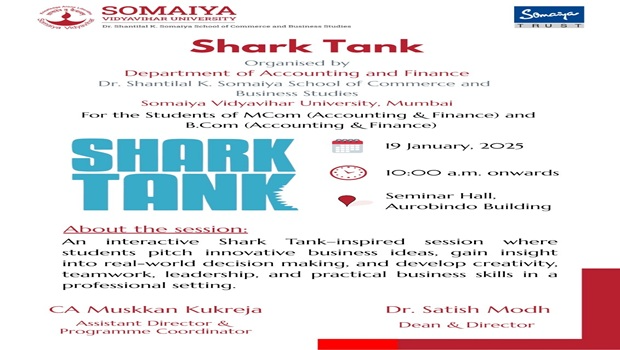 2026-01-19 10:00:00 Dr. Shantilal K Somaiya School of Commerce and Business Studies Shark Tank