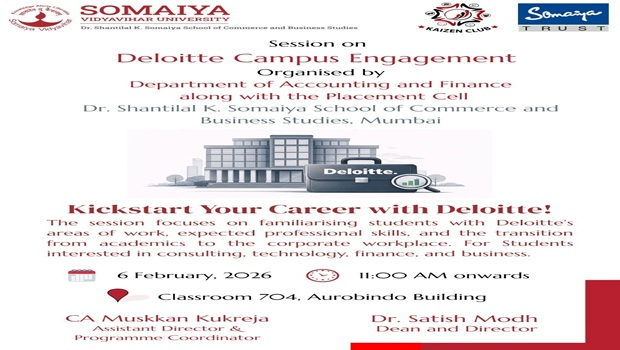 2026-02-06 11:00:00 Dr. Shantilal K Somaiya School of Commerce and Business Studies Session on Deloitte Campus Engagement
