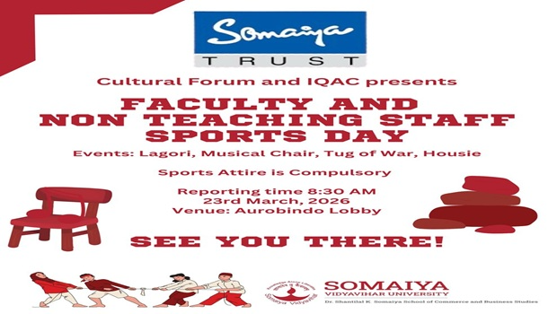2026-03-23 08:30:00 Dr. Shantilal K Somaiya School of Commerce and Business Studies Faculty and Non-Teaching Staff Sports Day