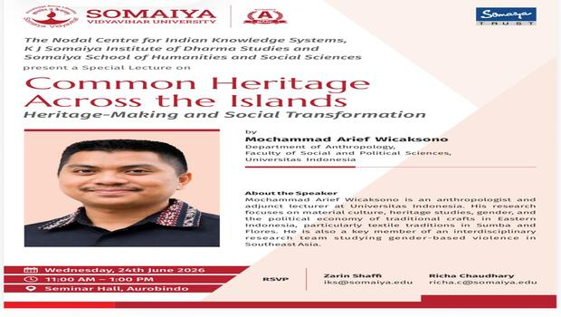 2026-06-24 11:00:00 Somaiya School of Humanities and Social Science COMMON HERITAGE ACROSS THE ISLAND